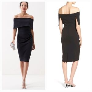 NEW VINCE CAMUTO Popover Cocktail DRESS SIZE 2 $148 BLACK NORDSTROM